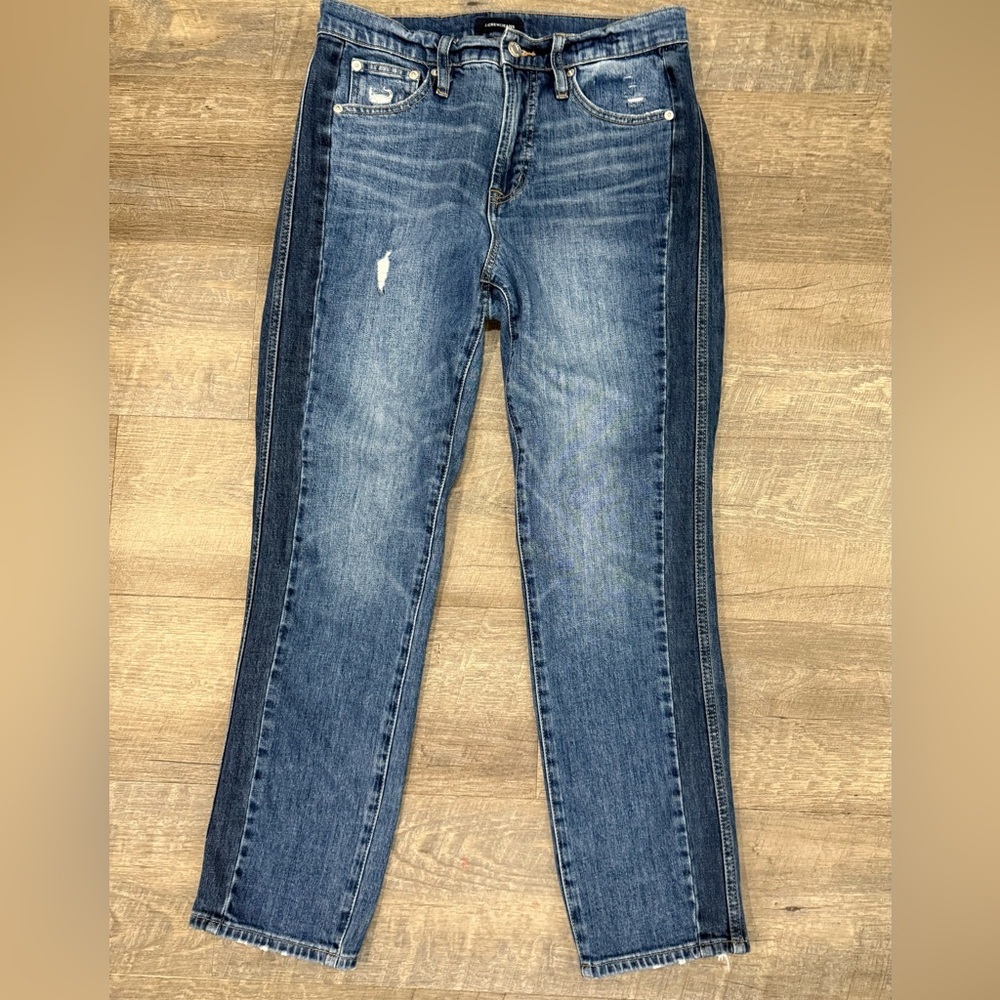 J. Crew Womens Vintage Straight Jean in Two-Tone Denim Size 28